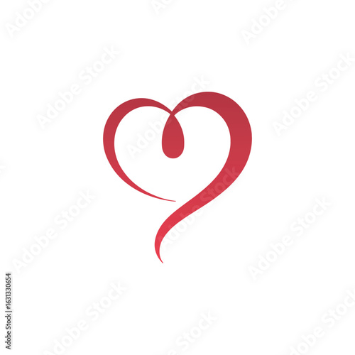 Unique heart logo Modern and minimalist vector and abstract logo