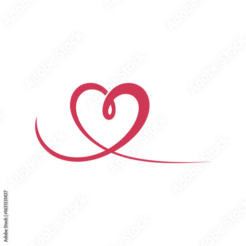 Unique heart logo Modern and minimalist vector and abstract logo