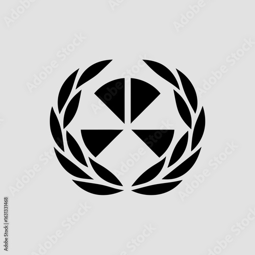 Geometric Laurel Wreath Logo Design