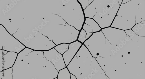 Gray surface breaking with cracks and debris, for presentation backdrop use