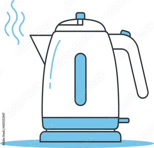 vector illustration of electric kettle