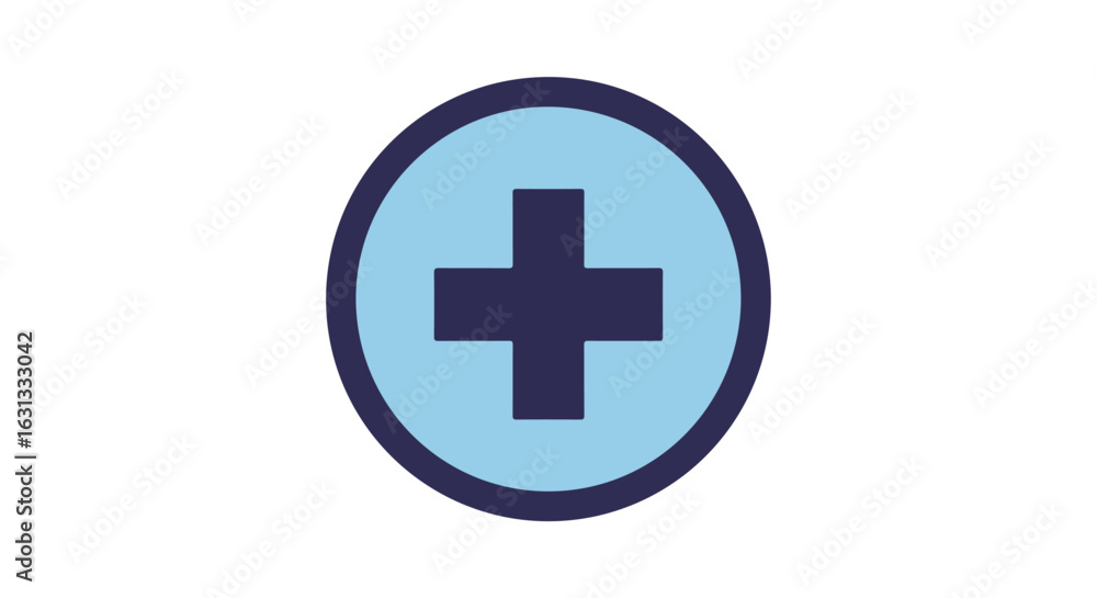 Medical plus icon on a plain background for healthcare website and application Medical plus icon on a plain background for healthcare website and application