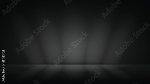 Black background wall studio display presentation