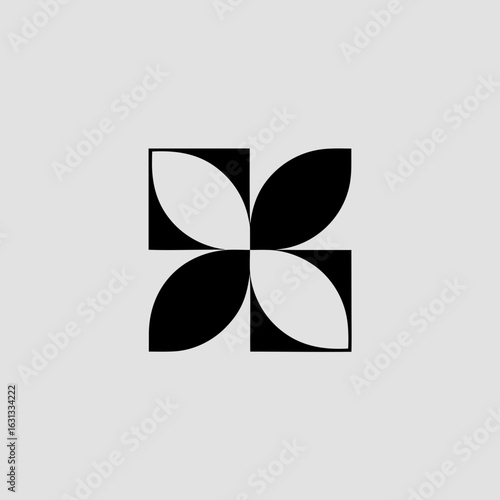 Watch Face Geometric Logo Design