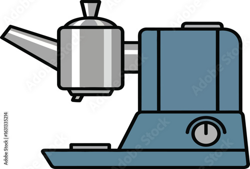 vector illustration of electric kettle