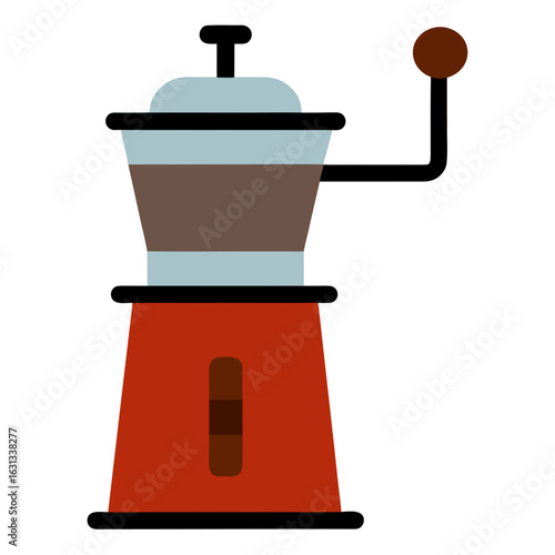 Vintage coffee grinder with hand crank