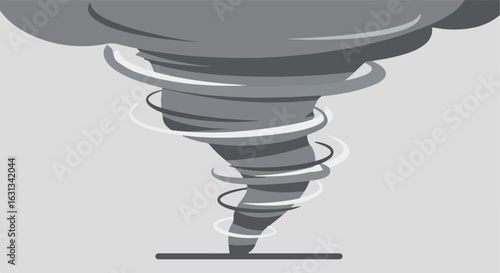 Tornado touches down on grey horizon for use in climate change awareness