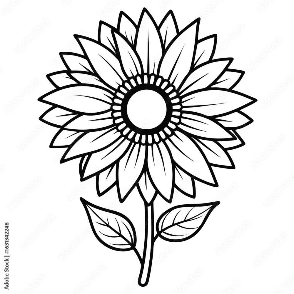 vector illustration of a Sunflower flower vector illustration of a Sunflower flower