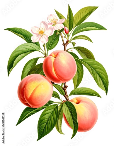 Peach branch with blossoms (7)