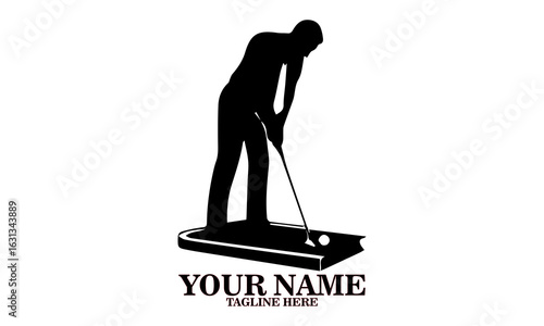 Miniature golf day icon. Miniature golf vector illustration and miniature golf logo design