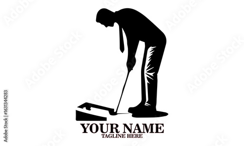 Miniature golf day icon. Miniature golf vector illustration and miniature golf logo design