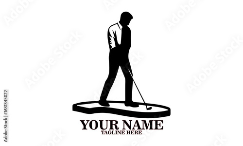 Miniature golf day icon. Miniature golf vector illustration and miniature golf logo design
