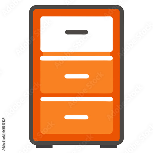 wooden cabinet with folders