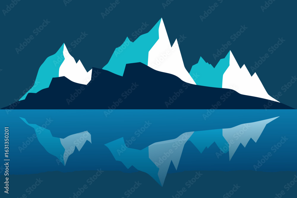 Fototapeta premium vector illustration of a mountain landscape