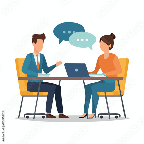 landing page business activity meeting of two men and a woman. grafik business. share ideas. 