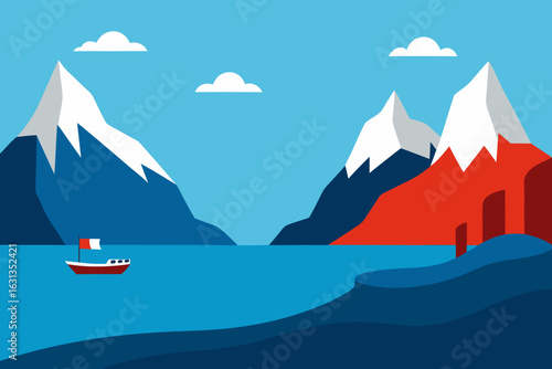 Wallpaper Mural landscape with mountains Torontodigital.ca