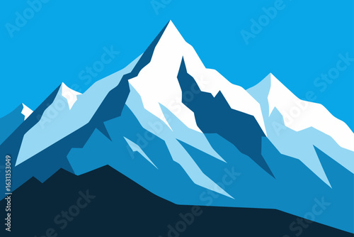 mountain landscape vector illustration