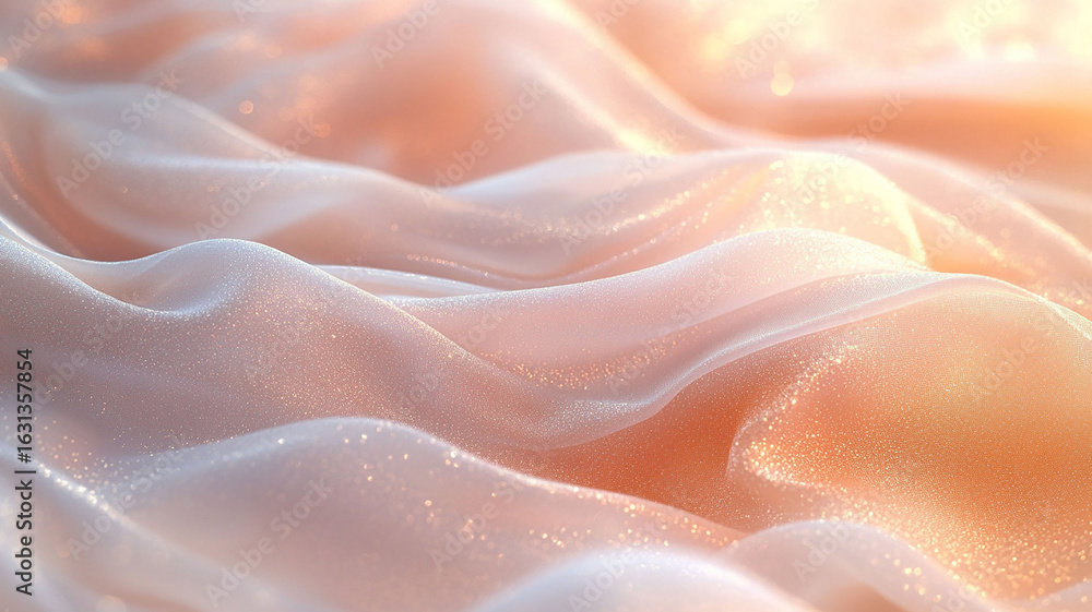 Obraz premium An ethereal and dreamy background with sparkling light. A creative digital art piece with a mix of transparent and solid forms.