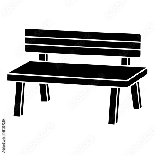 bench on a white background