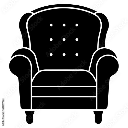 black leather armchair