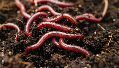 Earthworms thrive in rich soil, promoting healthy ecosystems and aiding gardening activities