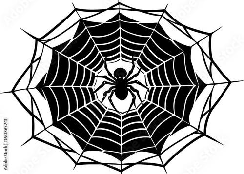 Spinning Spider Wheel Silhouette