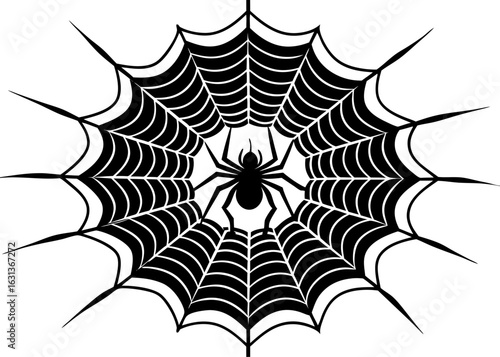 Spinning Spider Wheel Silhouette