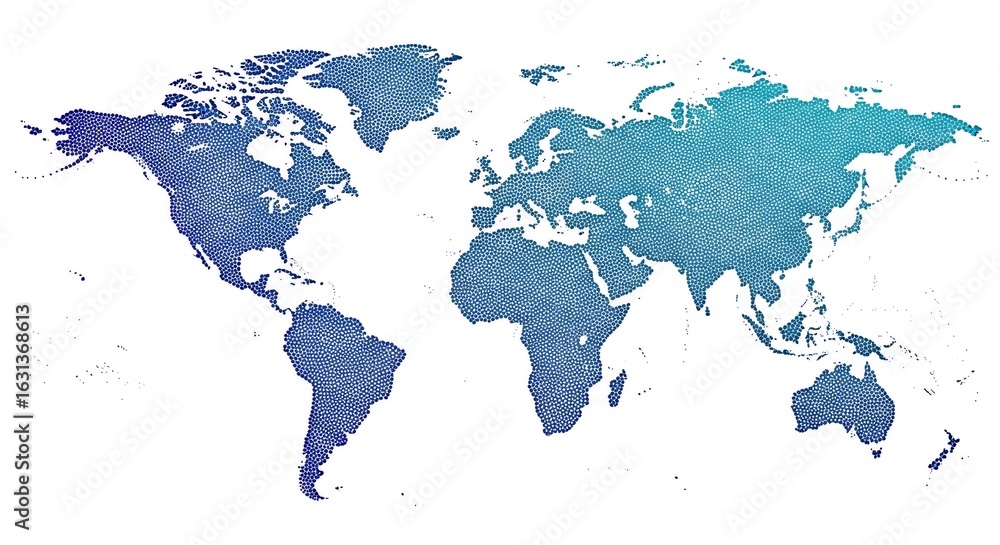 Obraz premium Stylized Dotted World Map Background