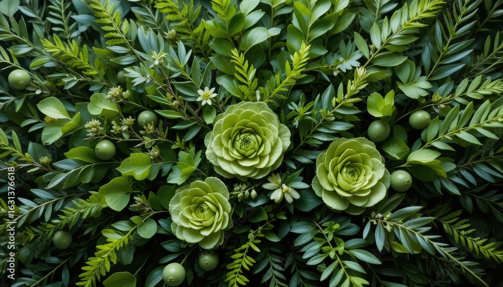 Fototapeta premium Green leaves background