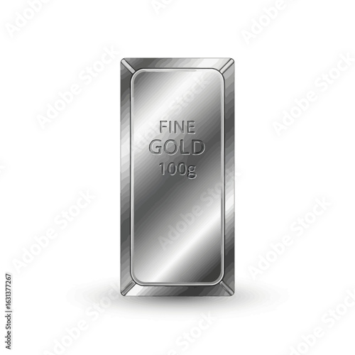 A gleaming 100-gram fine gold bar, meticulously rendered with a metallic sheen, symbolizing wealth, investment, and financial security on a white background.
