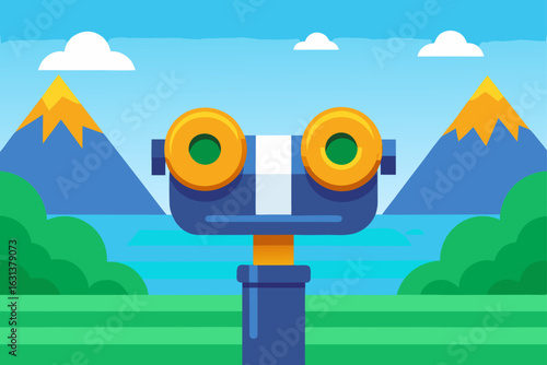Scenic Binocular Overlook Viewpoint