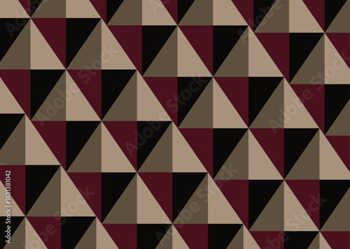 Modern geometric triangle pattern in rich berry and black tones with subtle accents. Bold, warm, and sophisticated for contemporary design.