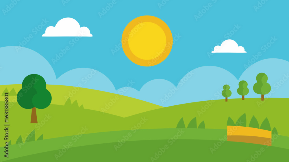 Fototapeta premium pasture midday sunshine