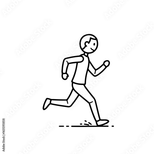Running Cartoon Character in Motion