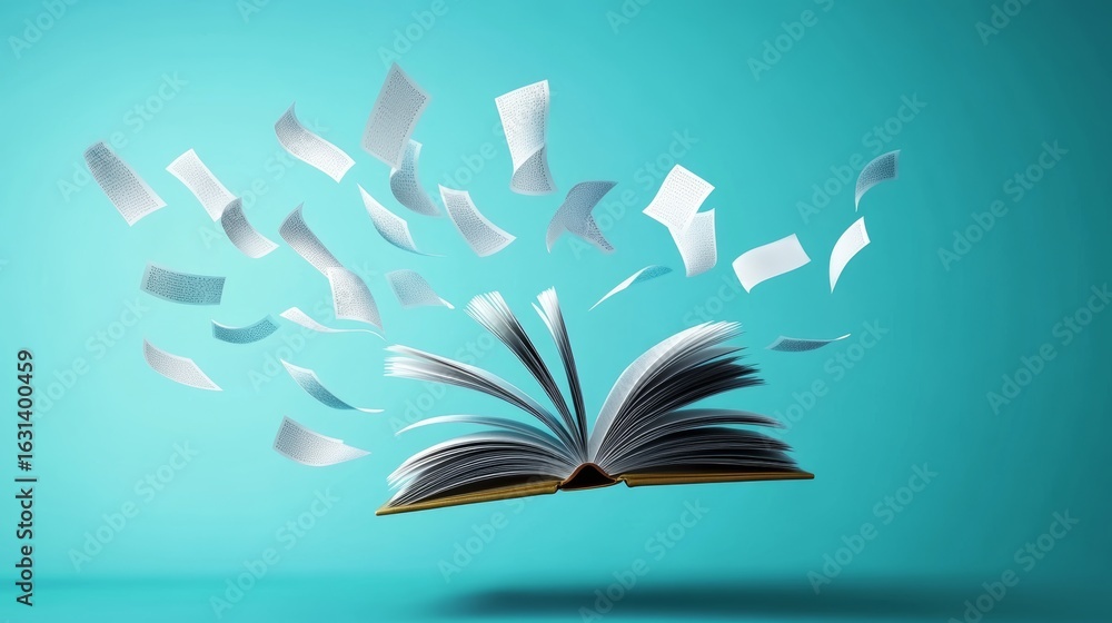 custom made wallpaper toronto digitalVibrant Flying Sheets and Dynamic Action A Colorful Representation of Imagination and Literacy