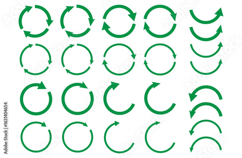 リサイクル・エコロジー矢印ベクターイラストセット
