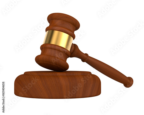 Judge or auction gavel on w...