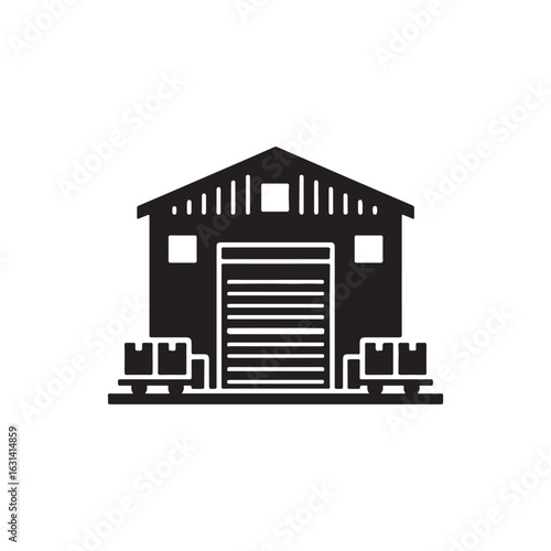 Warehouse Storage Icon for Supply Chain and Logistics