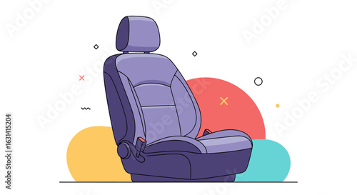 Comfortable car seat design with modern style and ergonomic support