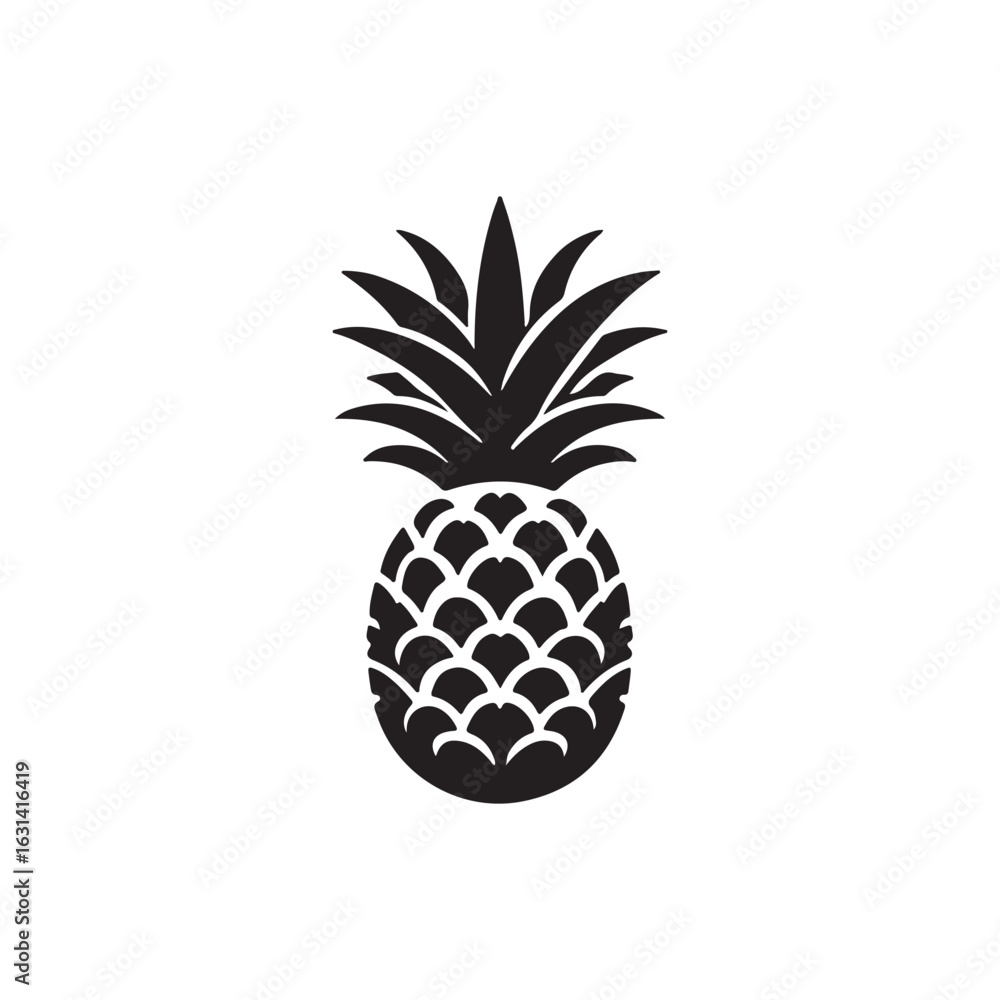 Obraz premium Juicy Pineapple Fruit Icon for Export Use