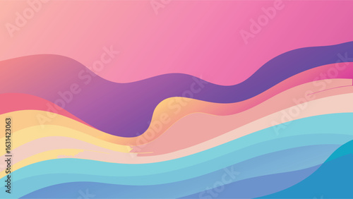 Purple Pink Wave Abstract Pattern Background Design Element Gradient Flowing
