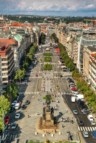 Photography Wenceslas Square boulevard Prague Czechia Europe