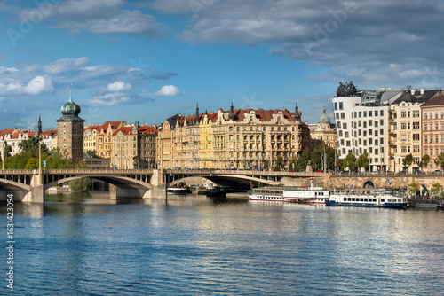 Photography Prague Historic buildings Old Town along Vltava River Czech Republic