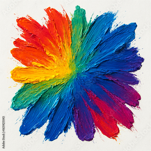 colorful paint splashes