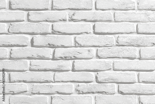 White brick wall background with a green frame. White brick texture