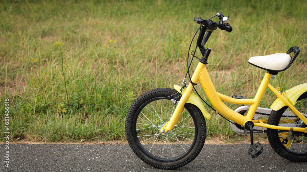 Obraz premium Children's bike with training wheels
