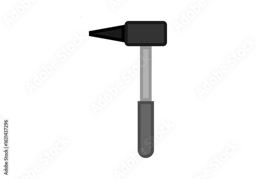 Otoscopio gris en fondo blanco