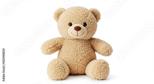 Ourson beige doux lumiere douce pose adorable. AI Generated