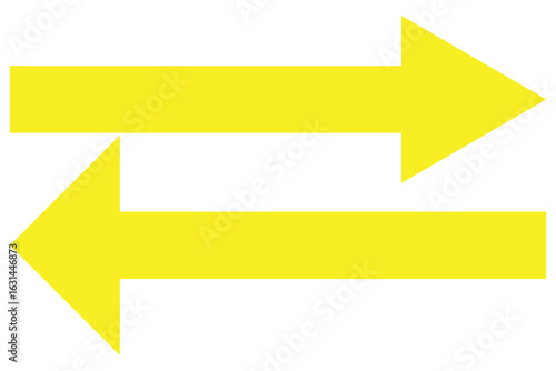 Set of long arrow vector, icon . Horizontal double side arrow. Straight long arrow vector icon set. Long arrows left and right in flat style. Long arrow silhouette, symbol, icon