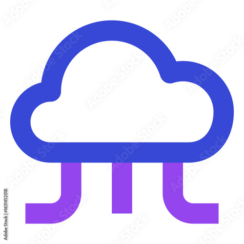 cloud computing twotone icon set